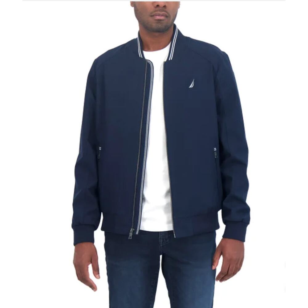 NWT Nautica Men's Bomber Jacket in Navy, Size M